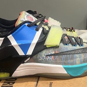 Nike KD7 Hype Beast  Sneakers in Blue, Black, and Yellow